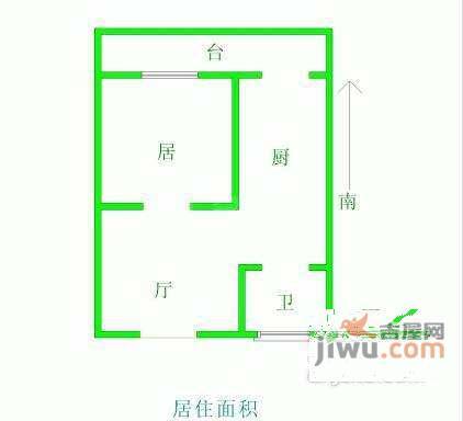 秋星里社区1室1厅1卫45㎡户型图