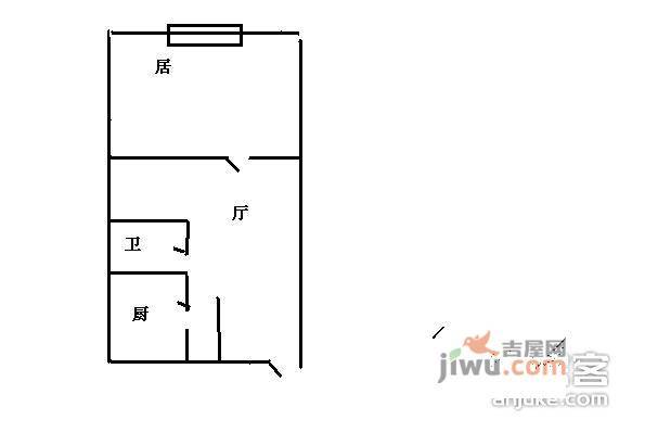 秋星里社区1室1厅1卫45㎡户型图