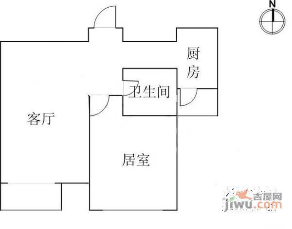 宝龙湾家园1室1厅1卫368㎡户型图