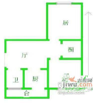 华章里2室1厅1卫96㎡户型图