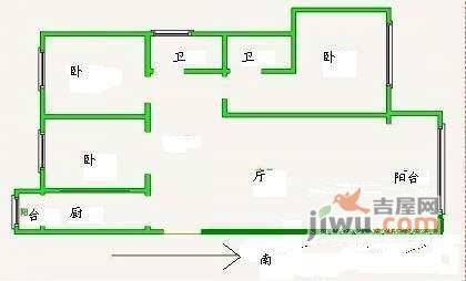 泰丰傲景观澜3室2厅2卫164㎡户型图