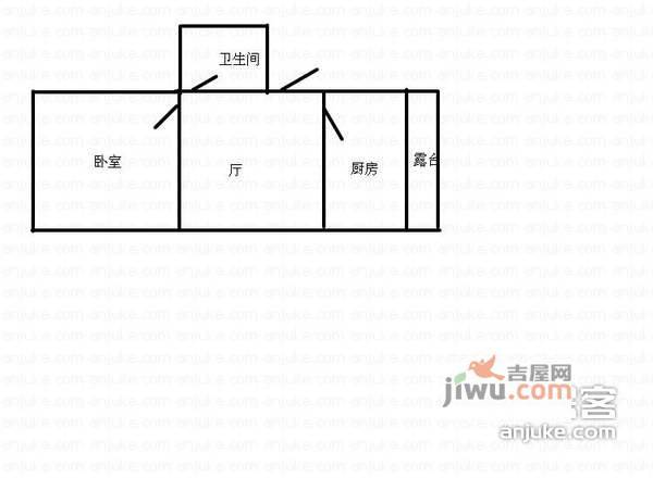 昌海公寓1室1厅1卫70㎡户型图