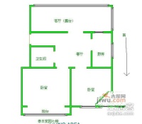 泰丰家园2室2厅1卫110㎡户型图