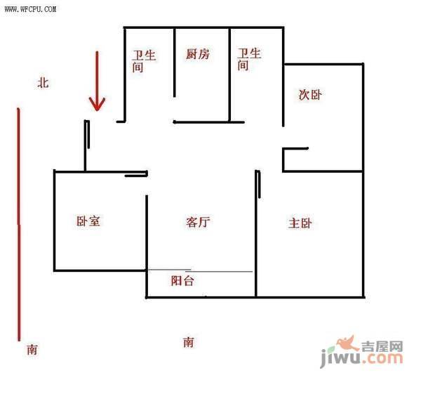 贻欣园3室2厅1卫户型图