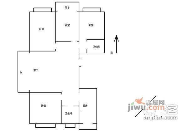 静徳花园4室2厅2卫165㎡户型图