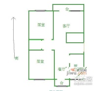 静徳花园2室2厅1卫122㎡户型图