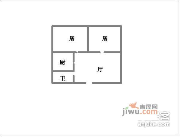 东舍宅2室1厅1卫75㎡户型图