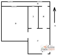 健全里1室1厅1卫户型图
