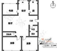 天荣公寓3室2厅2卫150㎡户型图