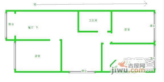 金品家园3室1厅1卫260㎡户型图