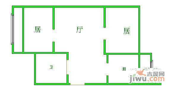 佳平里2室1厅1卫95㎡户型图