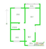 贻成尚北二期境界2室2厅1卫92㎡户型图