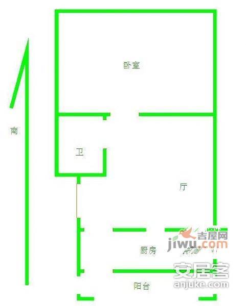 贻成尚北二期境界1室1厅1卫293㎡户型图