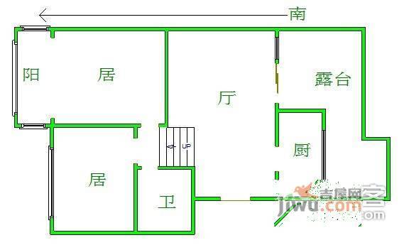 东风里2室1厅1卫82㎡户型图