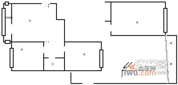 澄水苑3室1厅1卫131㎡户型图