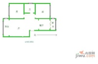 西小庄2室2厅1卫90㎡户型图
