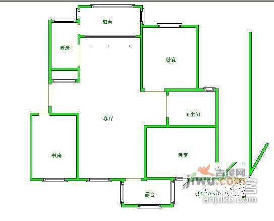 雅都天元3室2厅2卫250㎡户型图