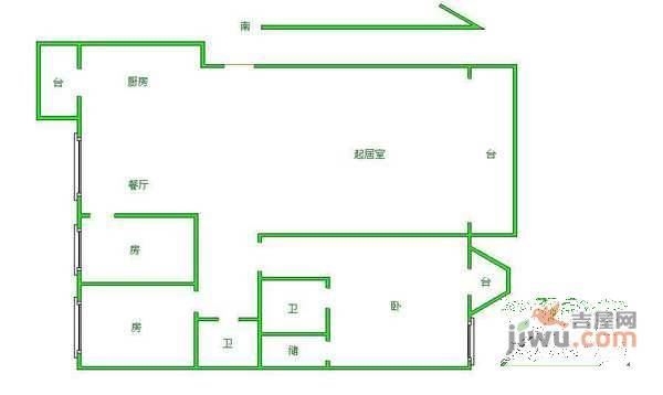 天骄园4室2厅2卫182㎡户型图