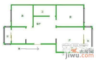 立达公寓2室2厅2卫144㎡户型图