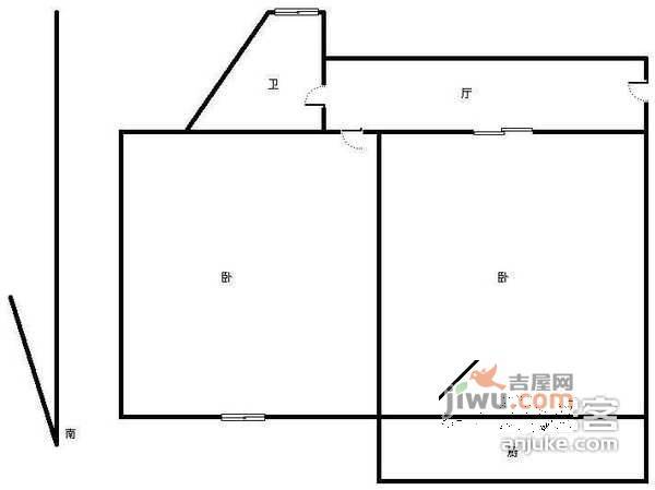 康达尚郡2室1厅1卫户型图