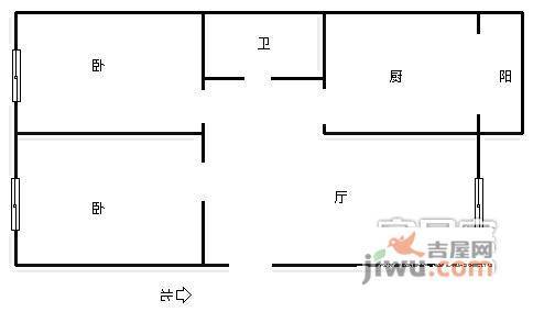 浩达公寓2室2厅1卫101㎡户型图