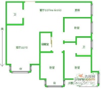 名仕达花园3室2厅2卫290㎡户型图