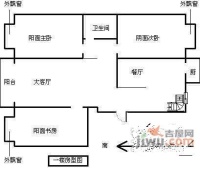 名仕达花园3室2厅1卫161㎡户型图