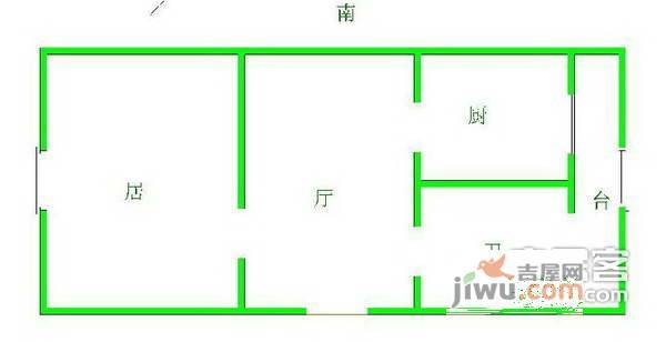 翠亨村1室1厅1卫户型图