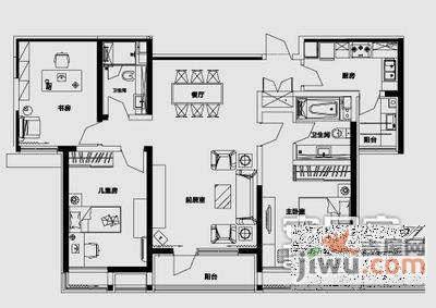 翠亨村3室1厅1卫户型图