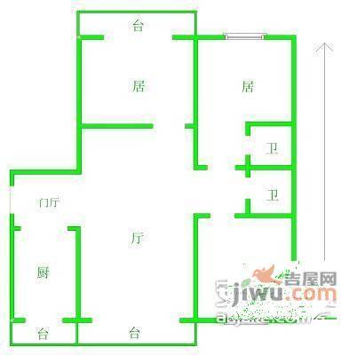 翠亨村3室2厅2卫136㎡户型图