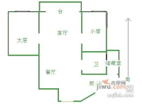 新都大厦小区2室1厅1卫197㎡户型图