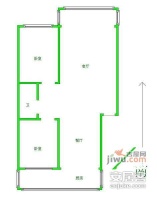 纪发大厦2室2厅1卫105㎡户型图