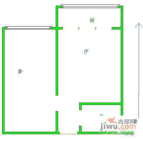 桂江里1室1厅1卫69㎡户型图