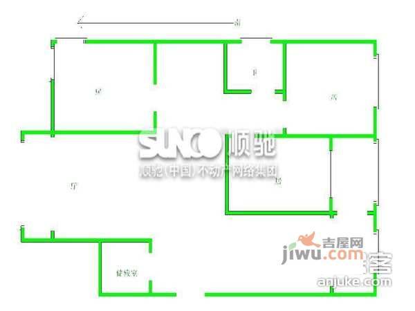 世纪向阳居3室2厅1卫142㎡户型图