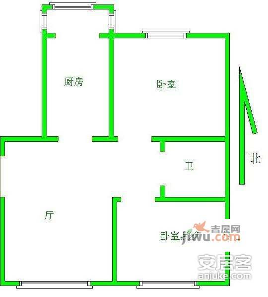 宏达公寓2室2厅1卫139㎡户型图