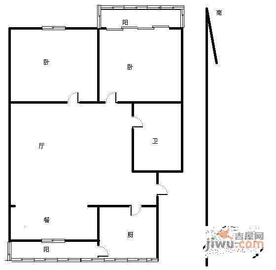 长华里3室2厅2卫140㎡户型图