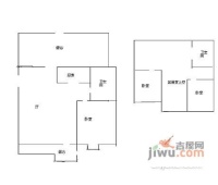 第六大道大洋嘉园2室2厅2卫76㎡户型图