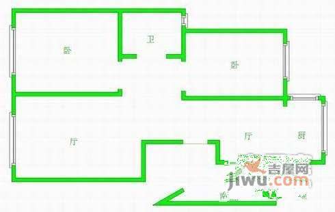 美韵家园2室2厅1卫121㎡户型图