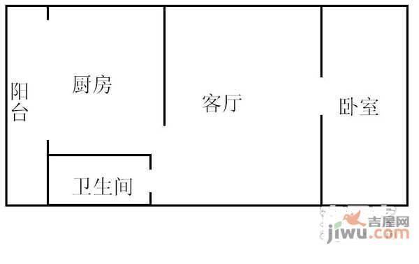 环盛里1室1厅1卫70㎡户型图