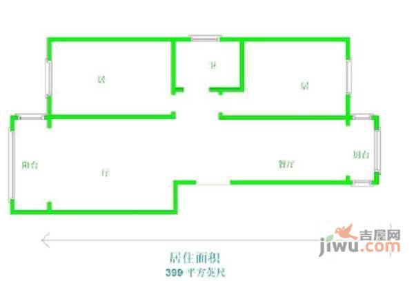 锦州里小区2室2厅1卫108㎡户型图