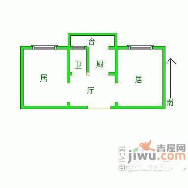 日盈里2室1厅1卫97㎡户型图