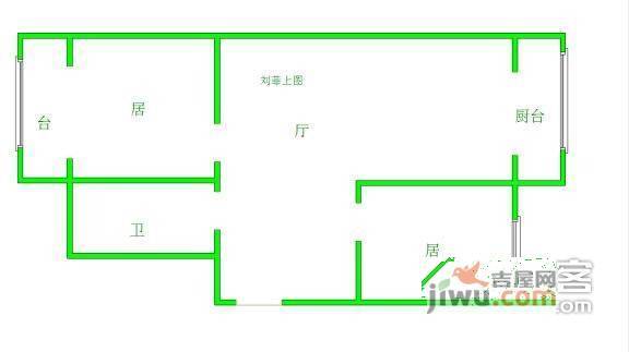 暖香里2室2厅1卫115㎡户型图