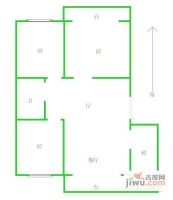 江南公寓3室1厅1卫户型图