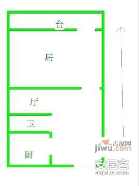 盛泰嘉园1室1厅1卫户型图