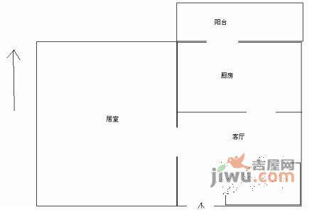 怀安西里1室1厅1卫42㎡户型图