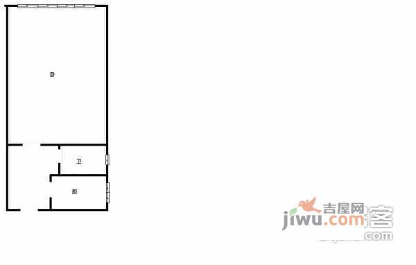 卫华里1室1厅1卫38㎡户型图