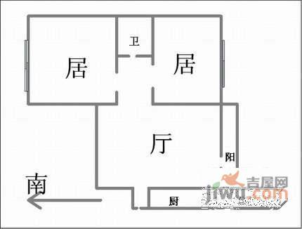 安吉花园2室2厅1卫86㎡户型图