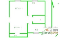 广州道2室1厅1卫53㎡户型图