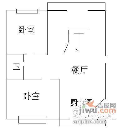 兴华公寓2室1厅1卫130㎡户型图