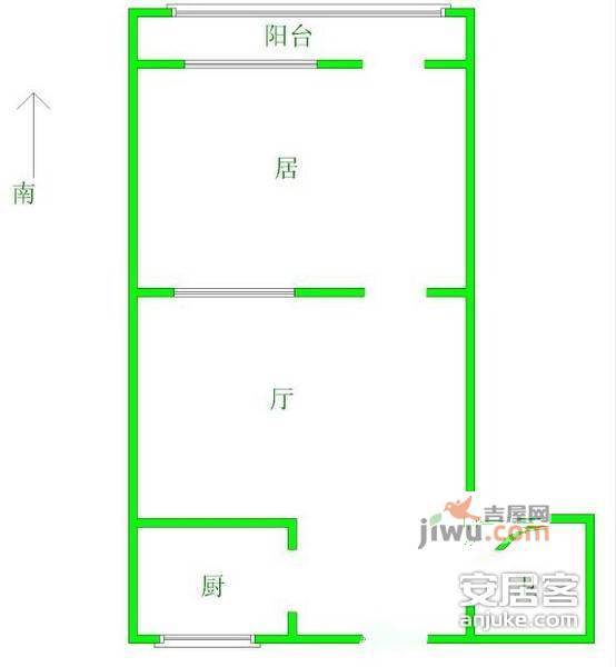 新闻里1室1厅1卫49㎡户型图